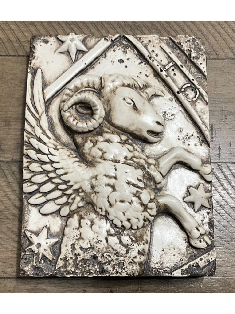 Sid Dickens Memory Wall Tile Z-04 ARIES White Ram Zodiac